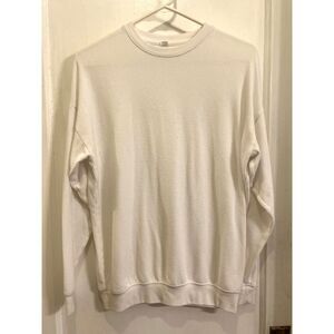 Alo Yoga White Pullover Long Sleeve Shirt Top  Women's Size XS